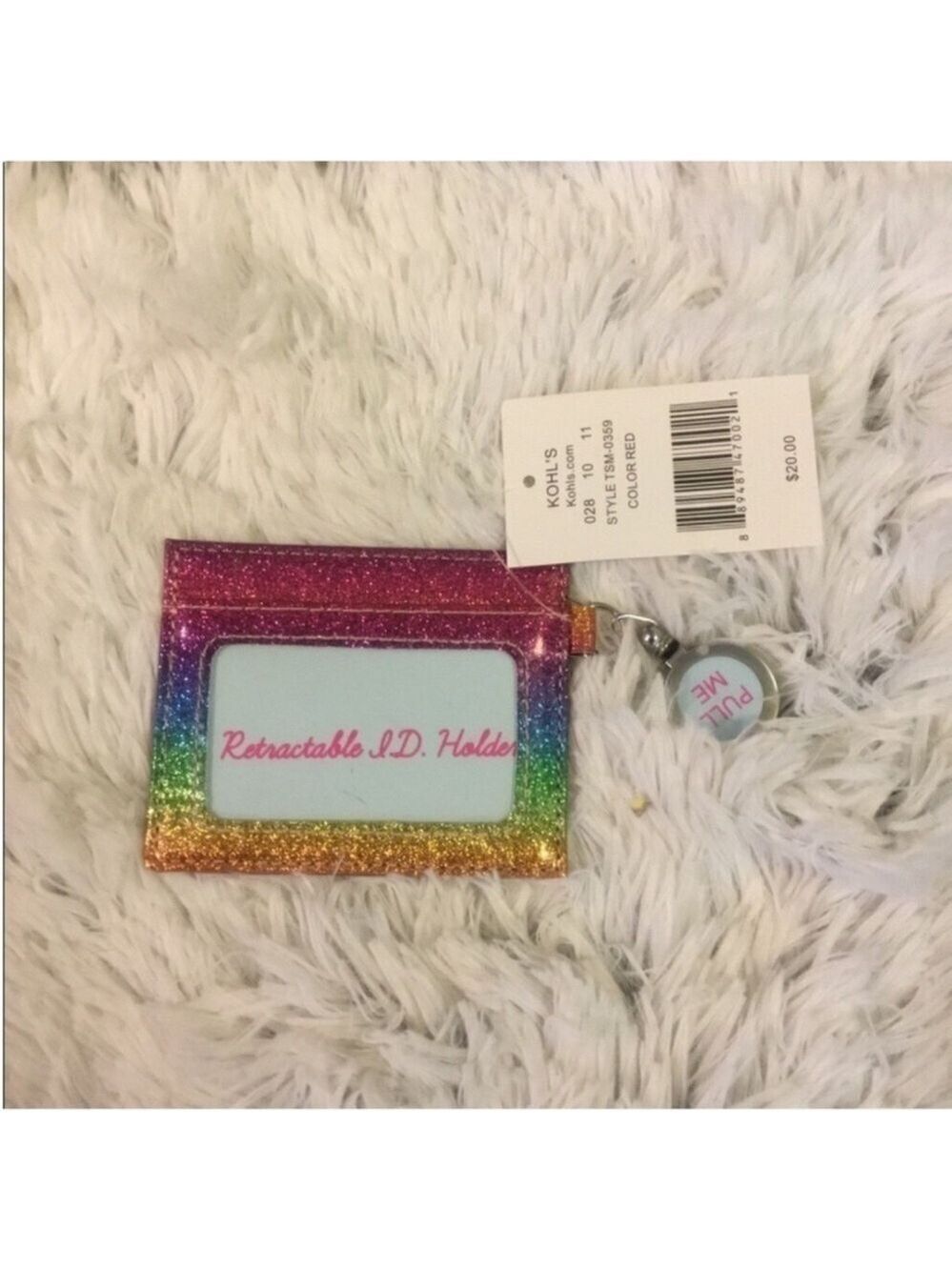 Kohl’s Woman’s or student retractable ID case attached retractable clip